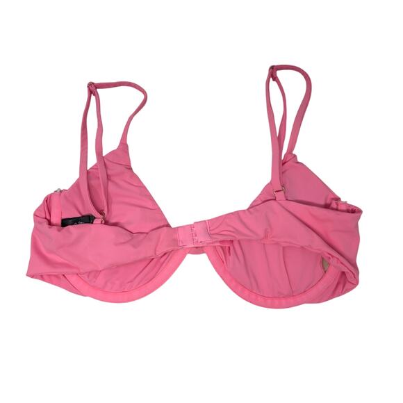 Danielle Guizio Triangle Bikini Top Underwire Pink Beach Summer Resort - Picture 2 of 6